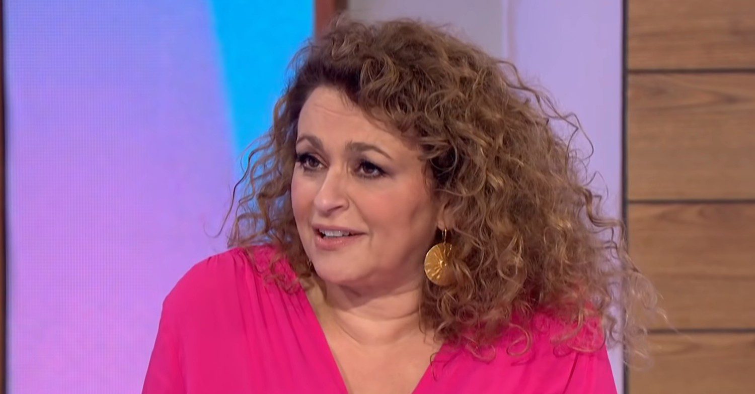 Nadia Sawalha smiling on Loose Women