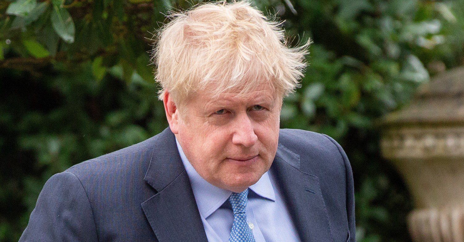 Boris Johnson in navy suit