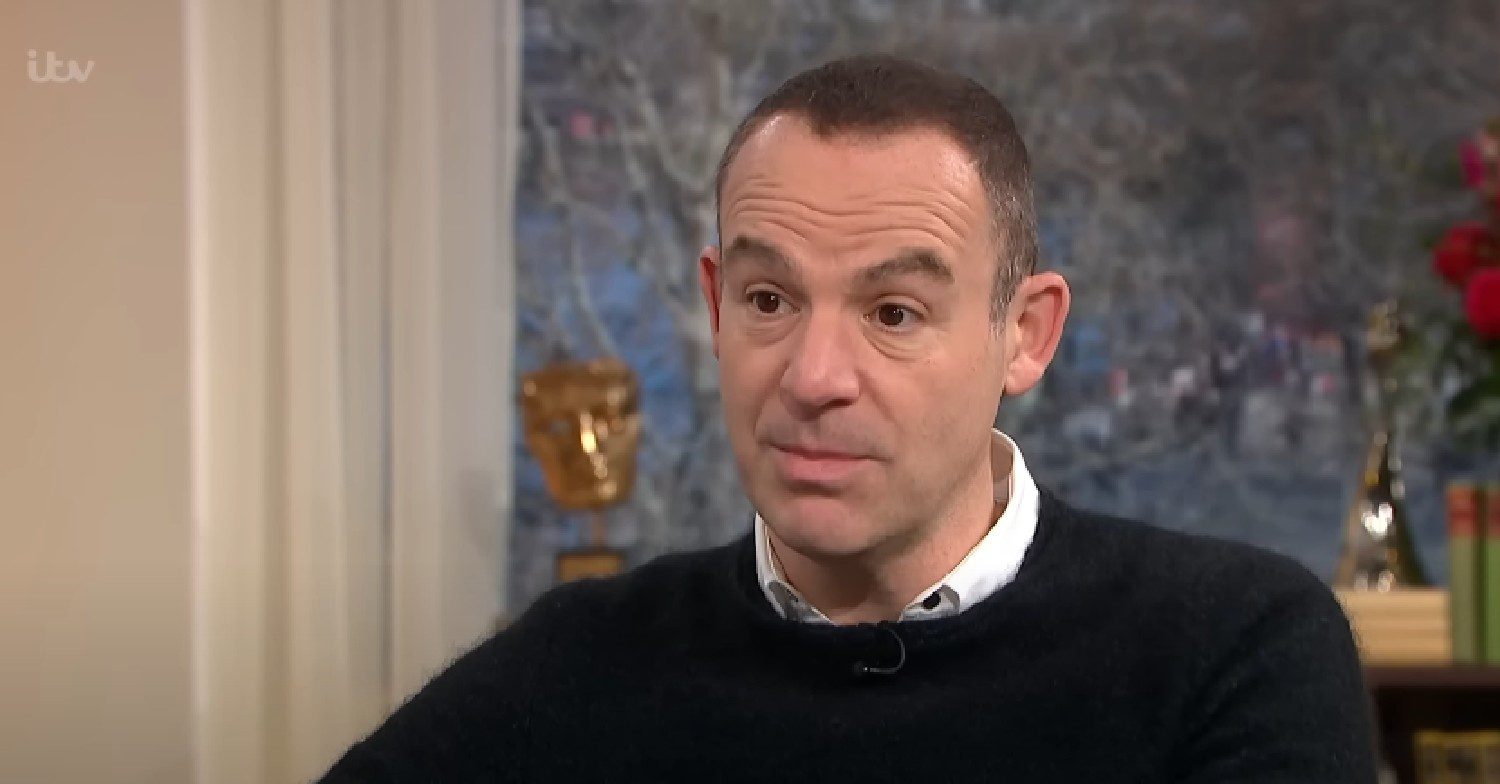 Martin Lewis looking serious on This Morning