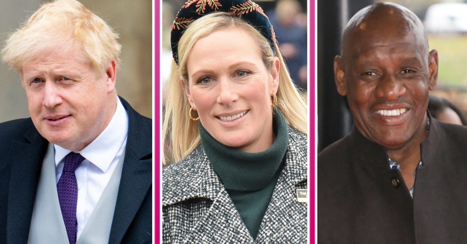 Boris Johnson, Zara Tindall and Shaun Wallace