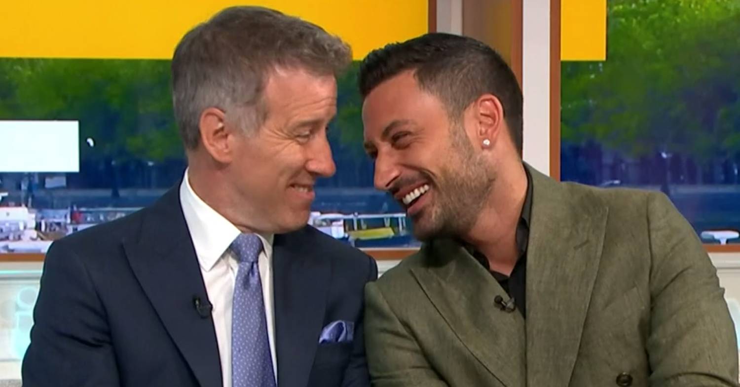 Anton du Beke and Giovanni Pernice chuckle