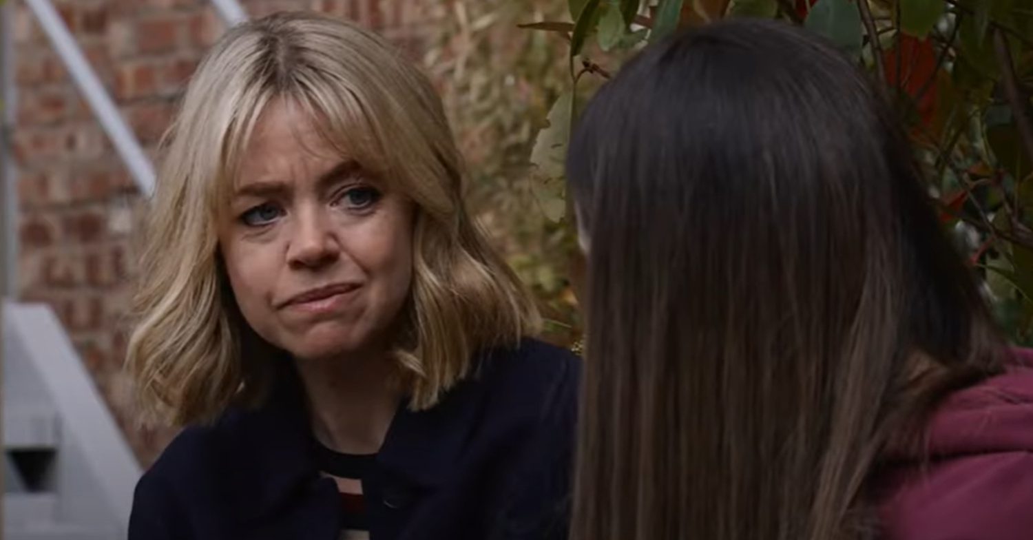 Coronation Street's Toyah is looking at Amy with concern