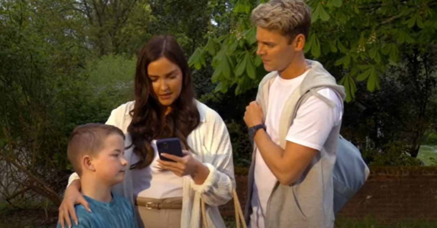 EastEnders' Louie, Lauren and Peter are standing together