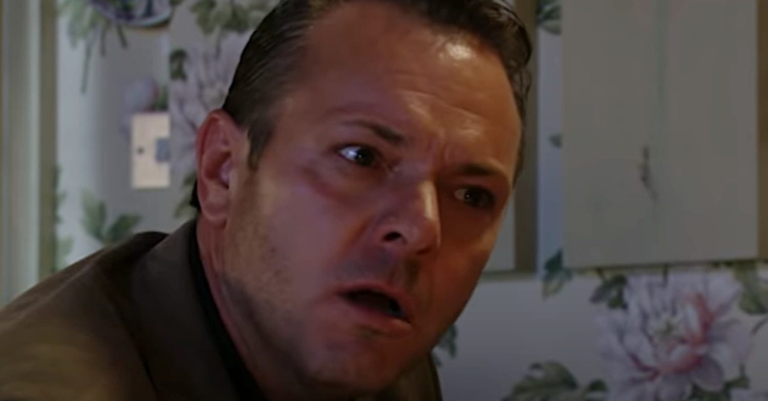 EastEnders' David Wicks looks angry