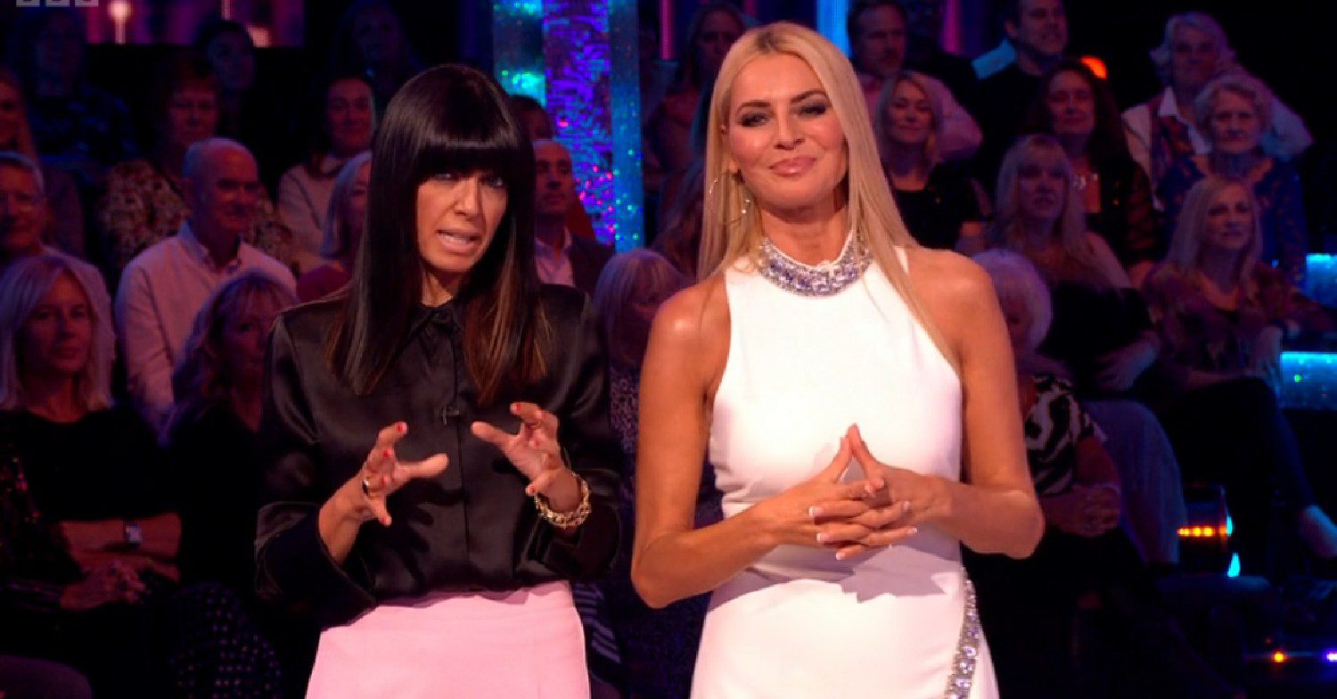 Claudia Winkleman and Tess Daly hosting Strictly