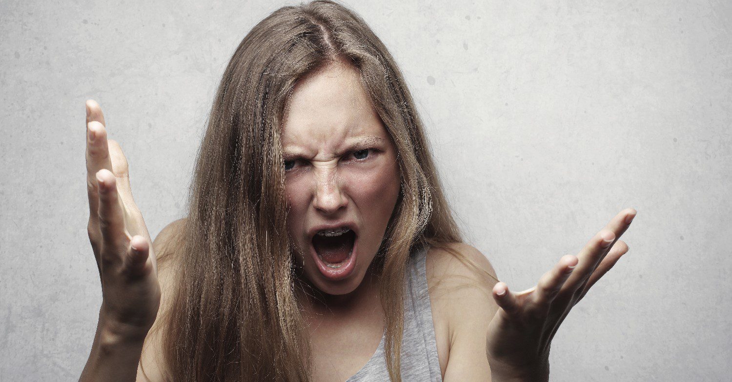 Woman angry