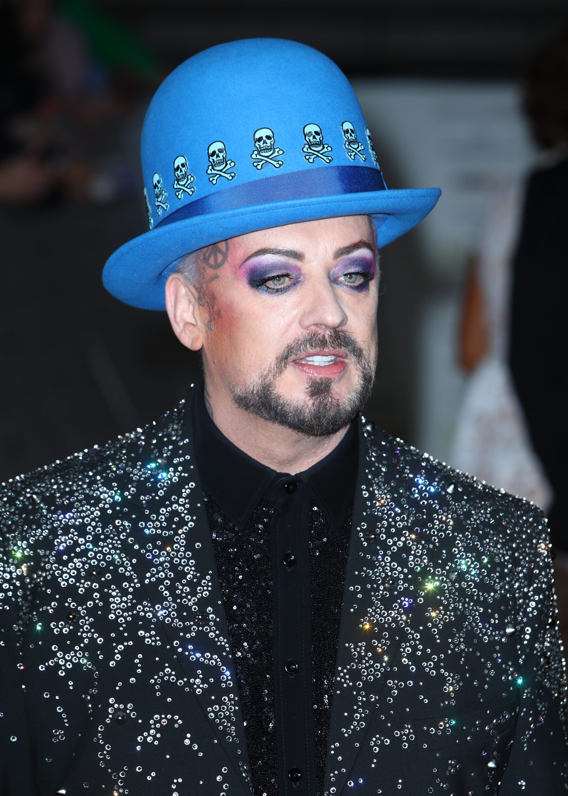 Boy George frowns at National Television Awards 2022