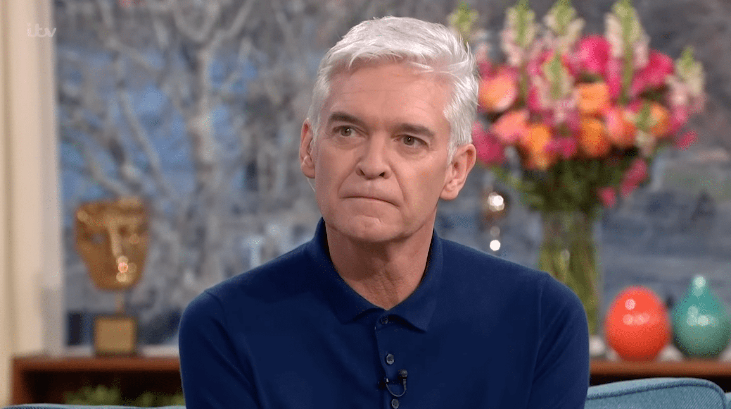 Phillip Schofield looking pensive on This Morning