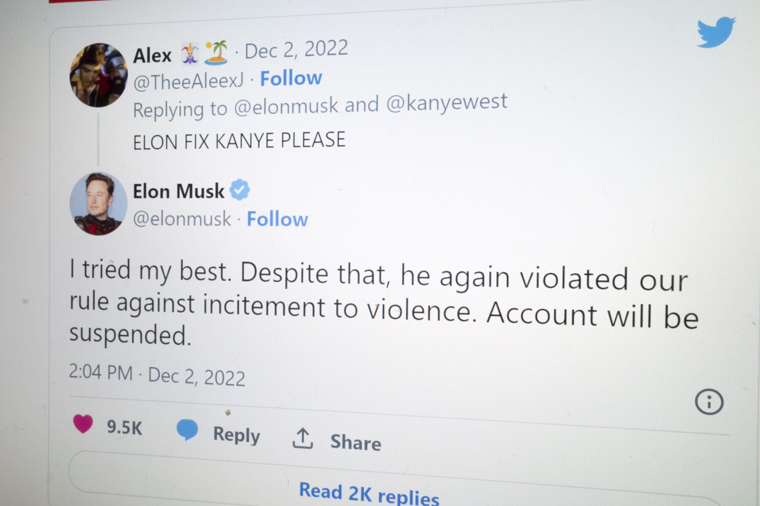 Kanye West banned from Twitter