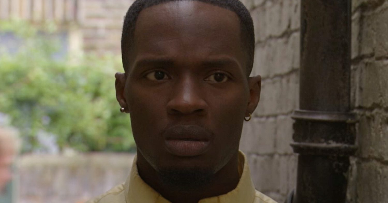 EastEnders' Fin looks scared