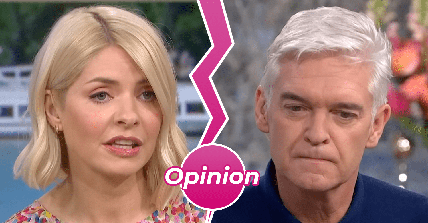 Holly Willoughby and Phillip Schofield looking pained