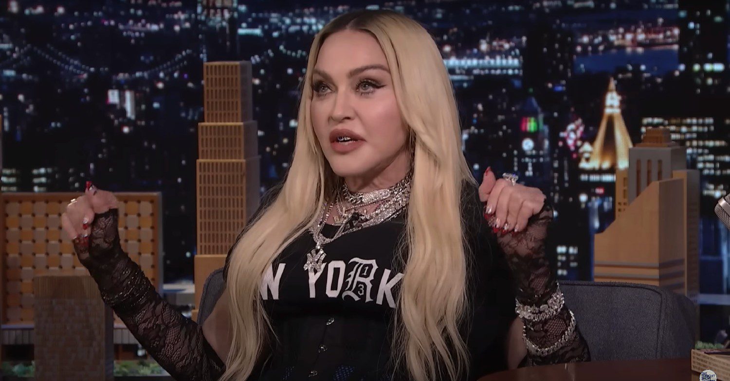 Madonna speaking in an interview