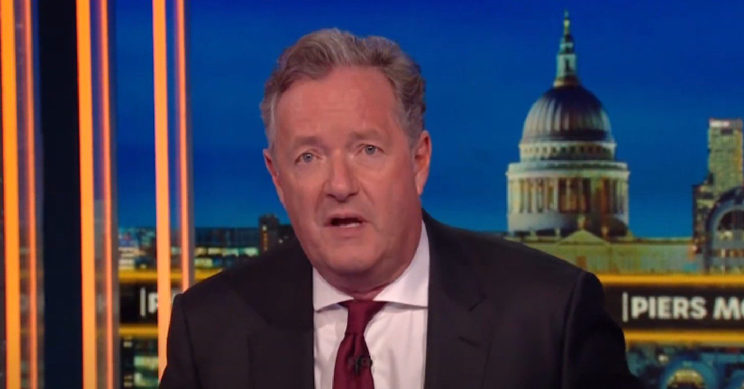 Piers Morgan talking on his TalkTV show, Piers Morgan Uncensored