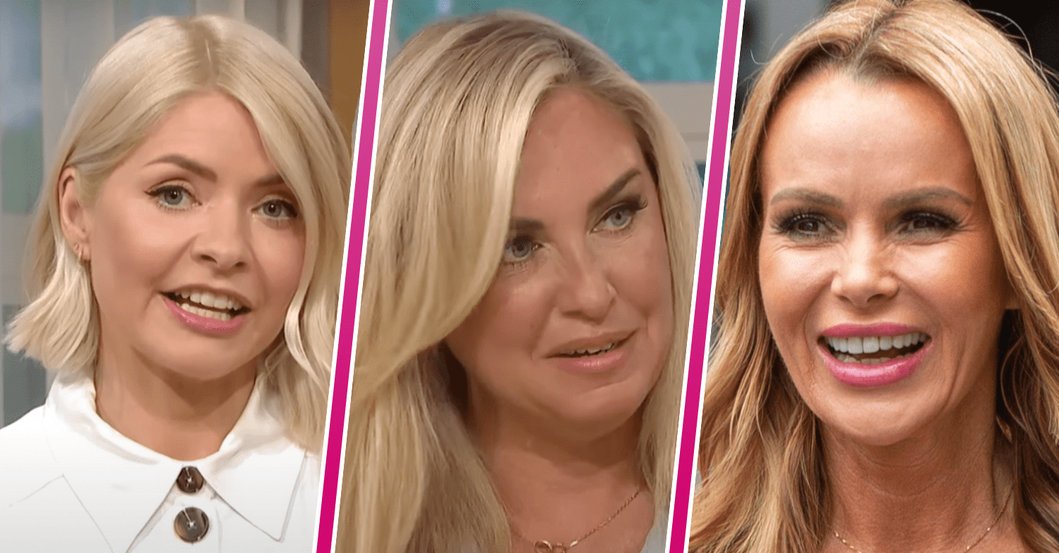 Split image of Holly Willoughby, Josie Gibson and Amanda Holden