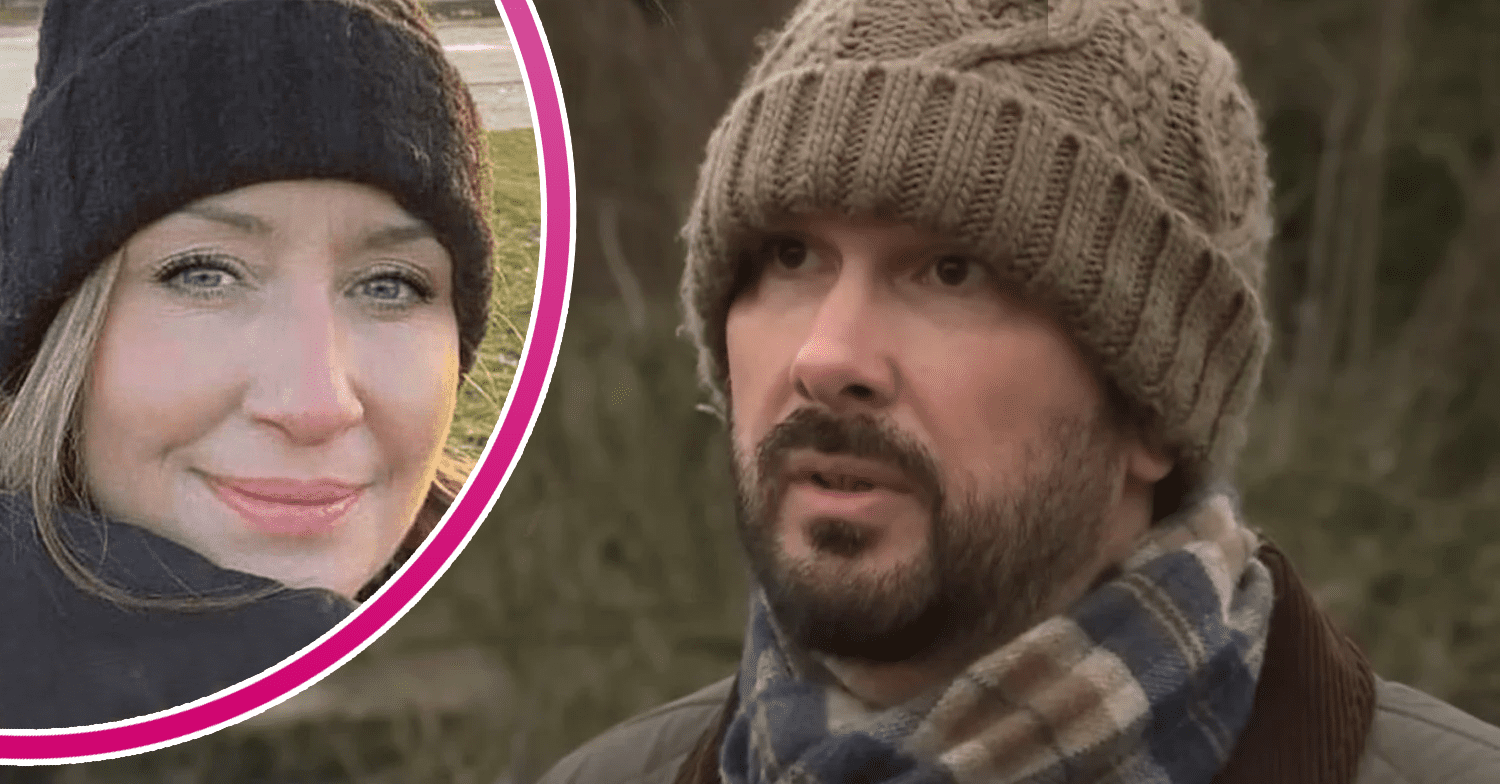 Nicola Bulley and her husband talking about her