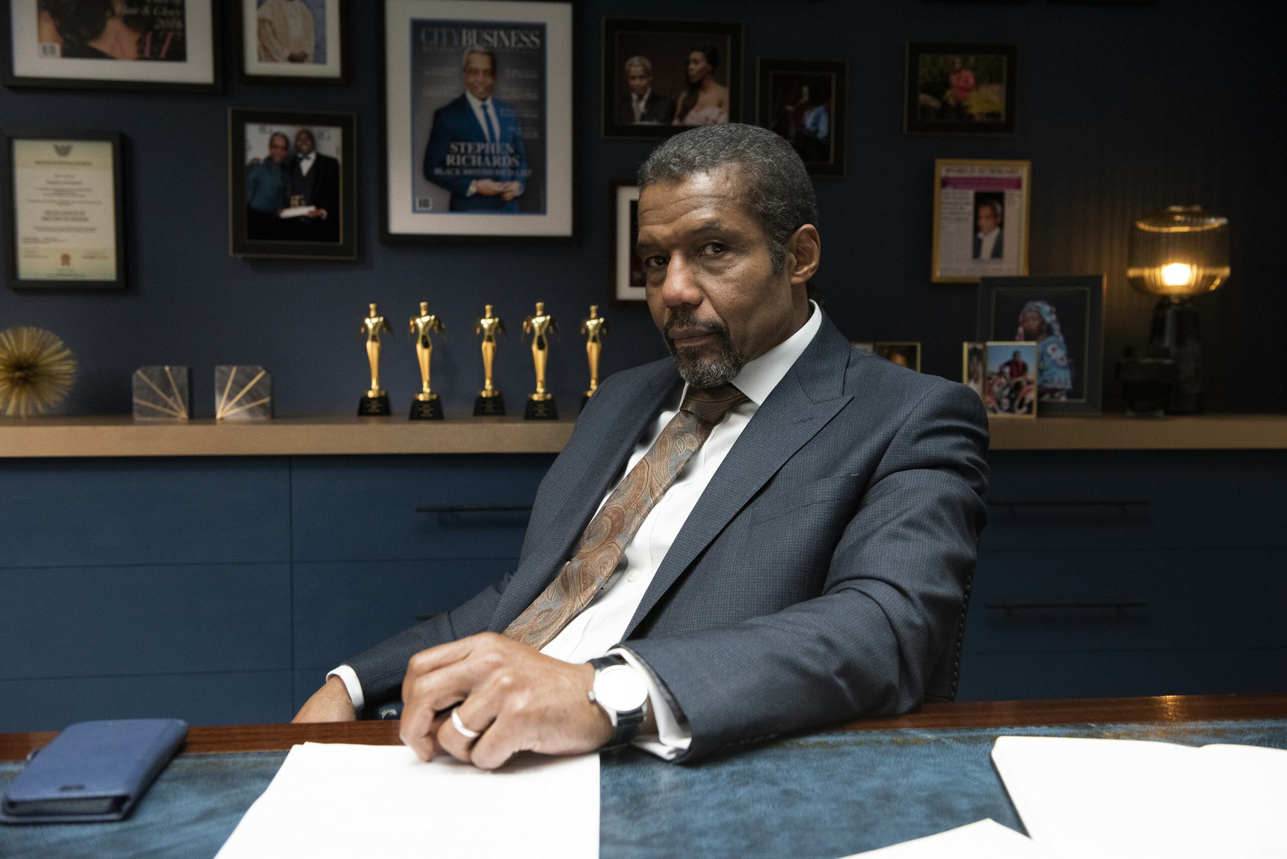 Hugh Quarshie as Stephen Richards in the cast of Riches