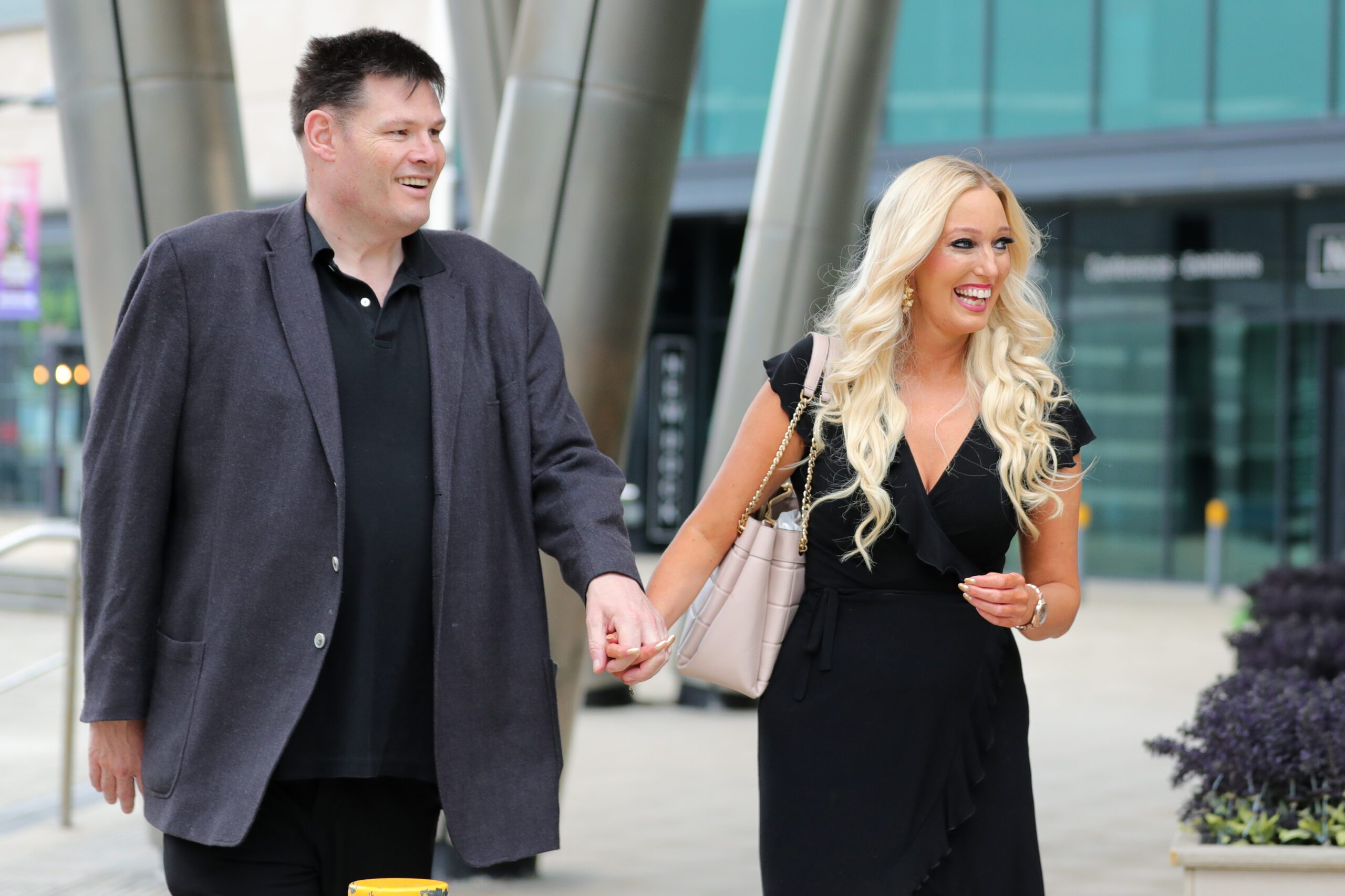 Mark Labbett and Hayley Palmer smiling 