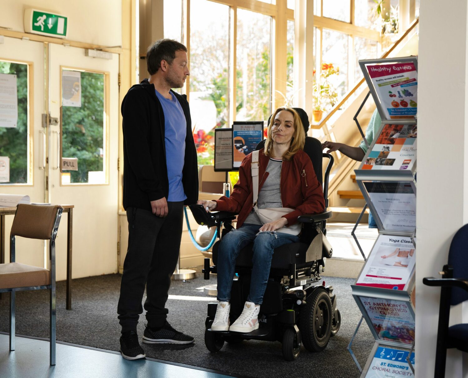 Paul in Coronation Street is overwhelmed at the sight of an MND sufferer in her wheelchair
