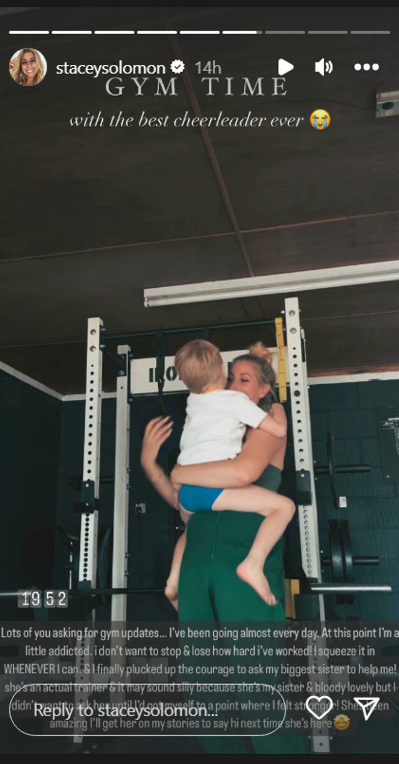 Stacey Solomon discusses "sister" on Instagram story