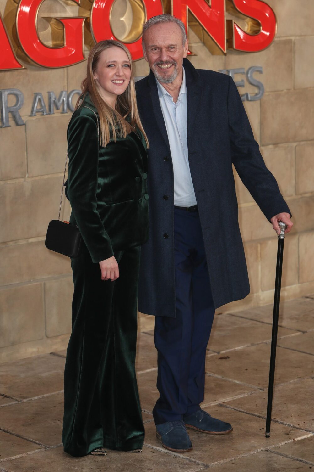 Emily Head and dad Anthony pose on the red carpet