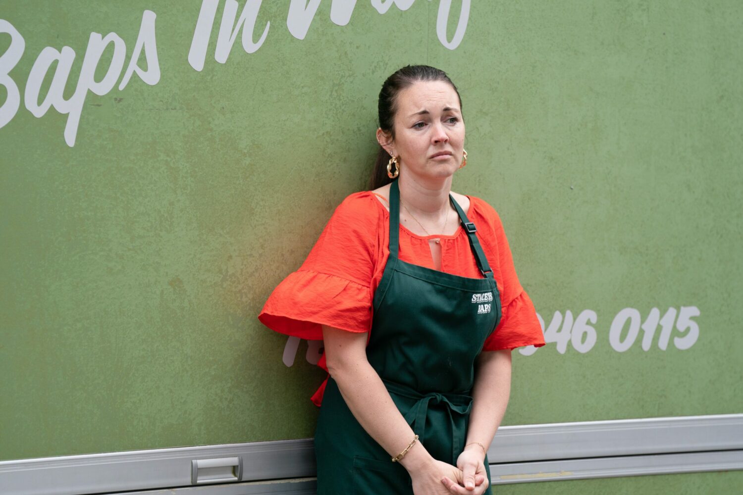 Stacey Slater looks anxious and unsure