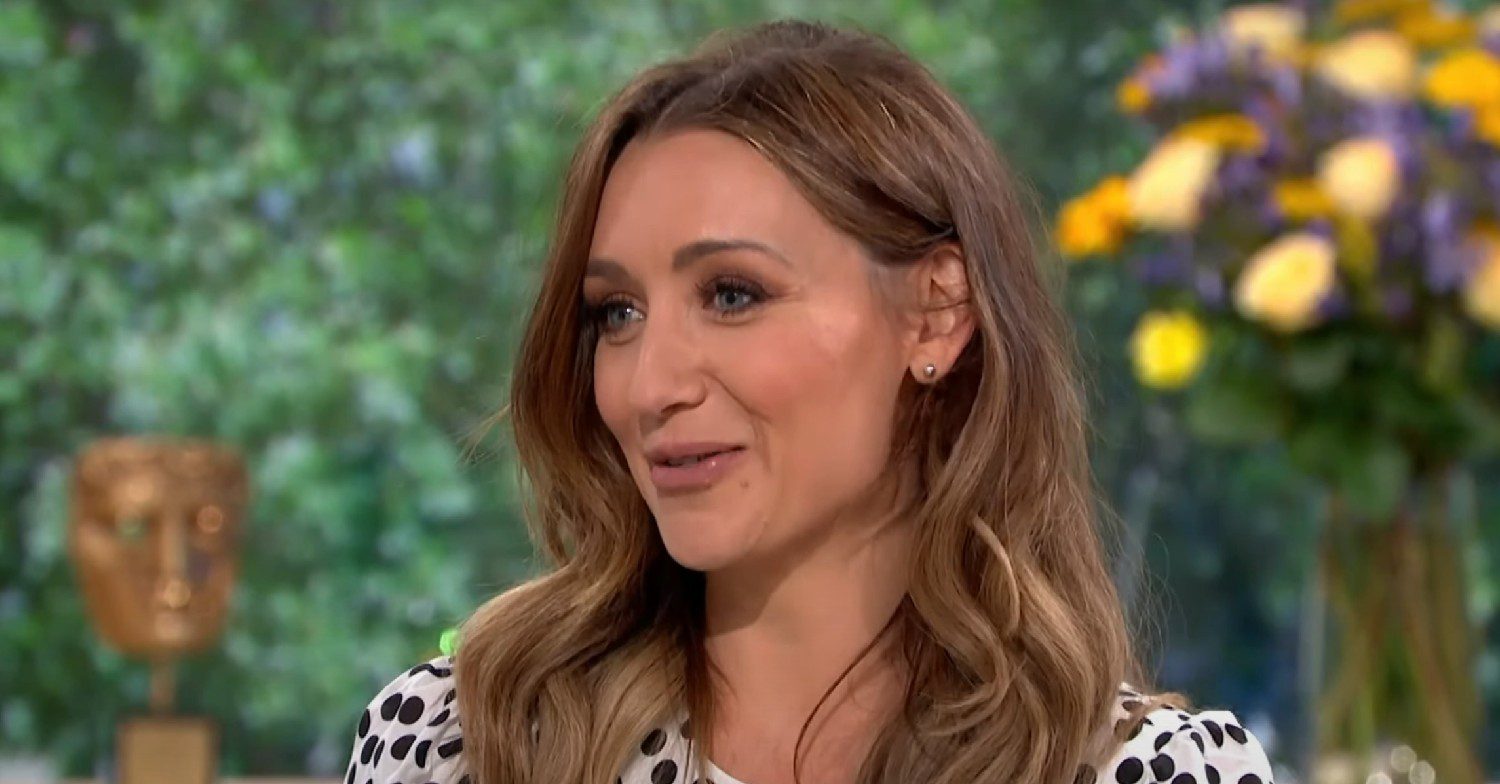 Catherine Tyldesley smiling on This Morning