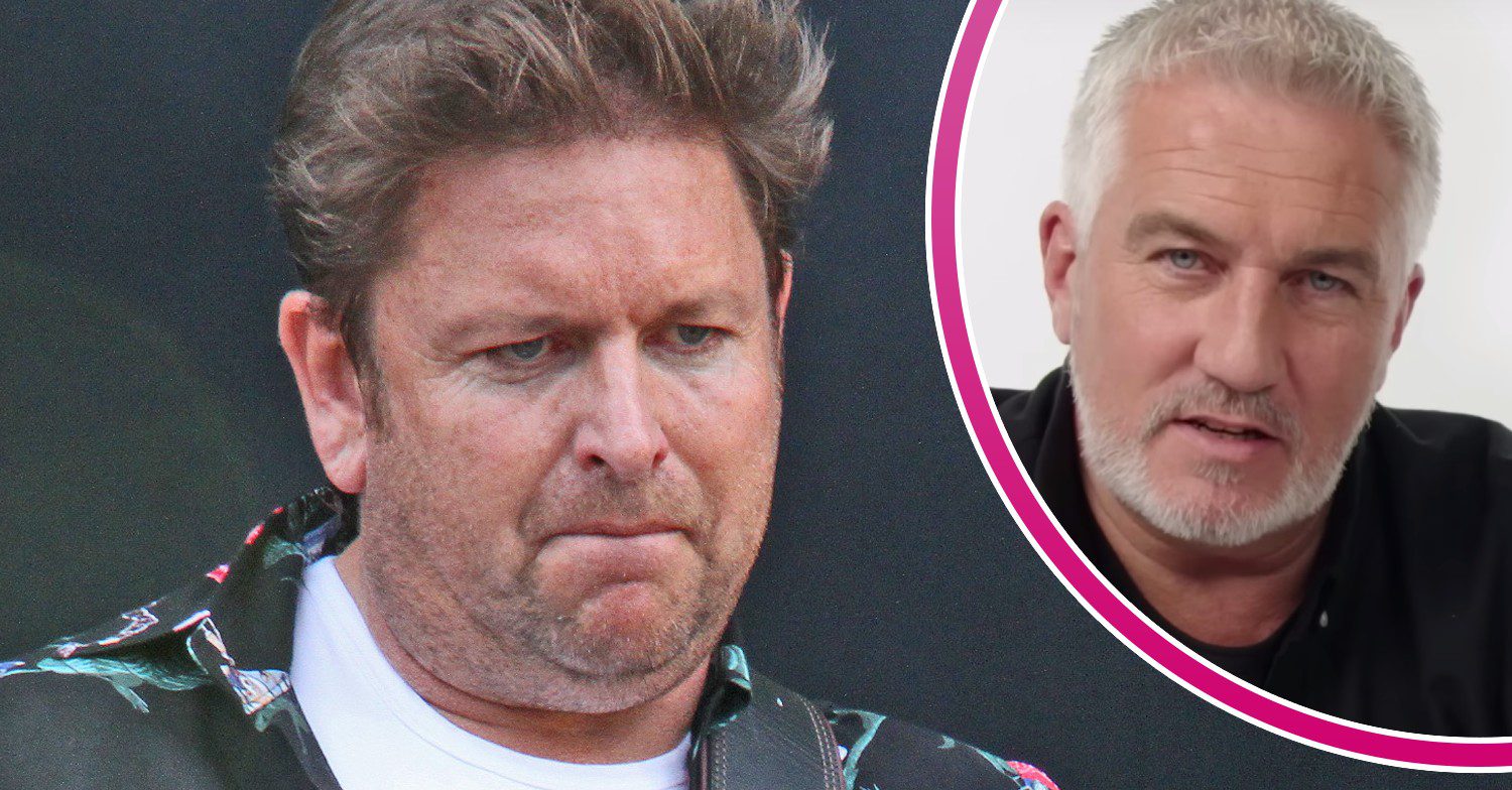 James Martin appears concerned, Paul Hollywood speaks to camera