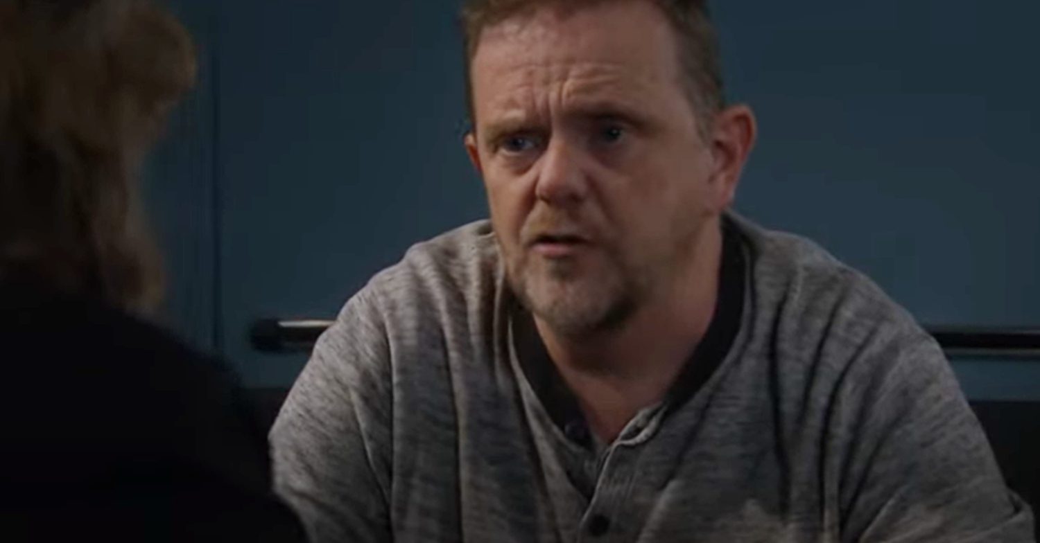 Emmerdale's Dan is in the police interview room