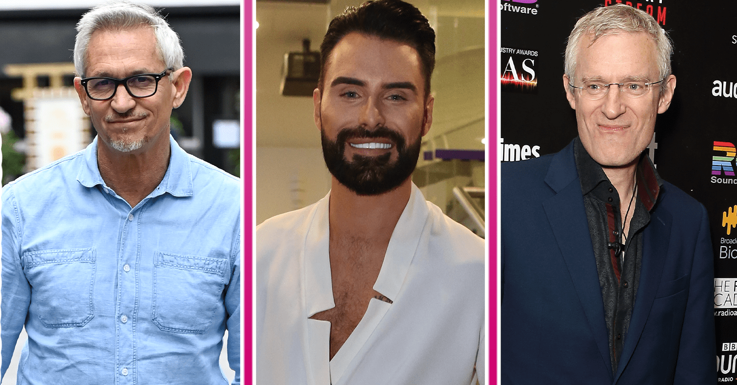 Gary Lineker, Rylan Clark and Jeremy Vine