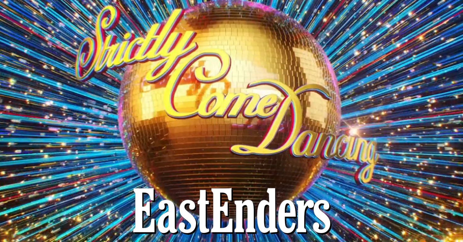 Strictly Come Dancing logo with EastEnders title across it