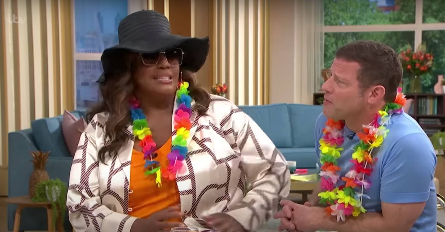 Alison Hammond and Dermot O'Leary larking about on This Morning last week