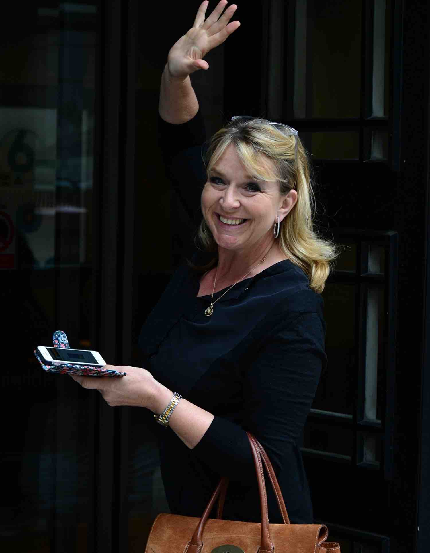 Fern Britton waving