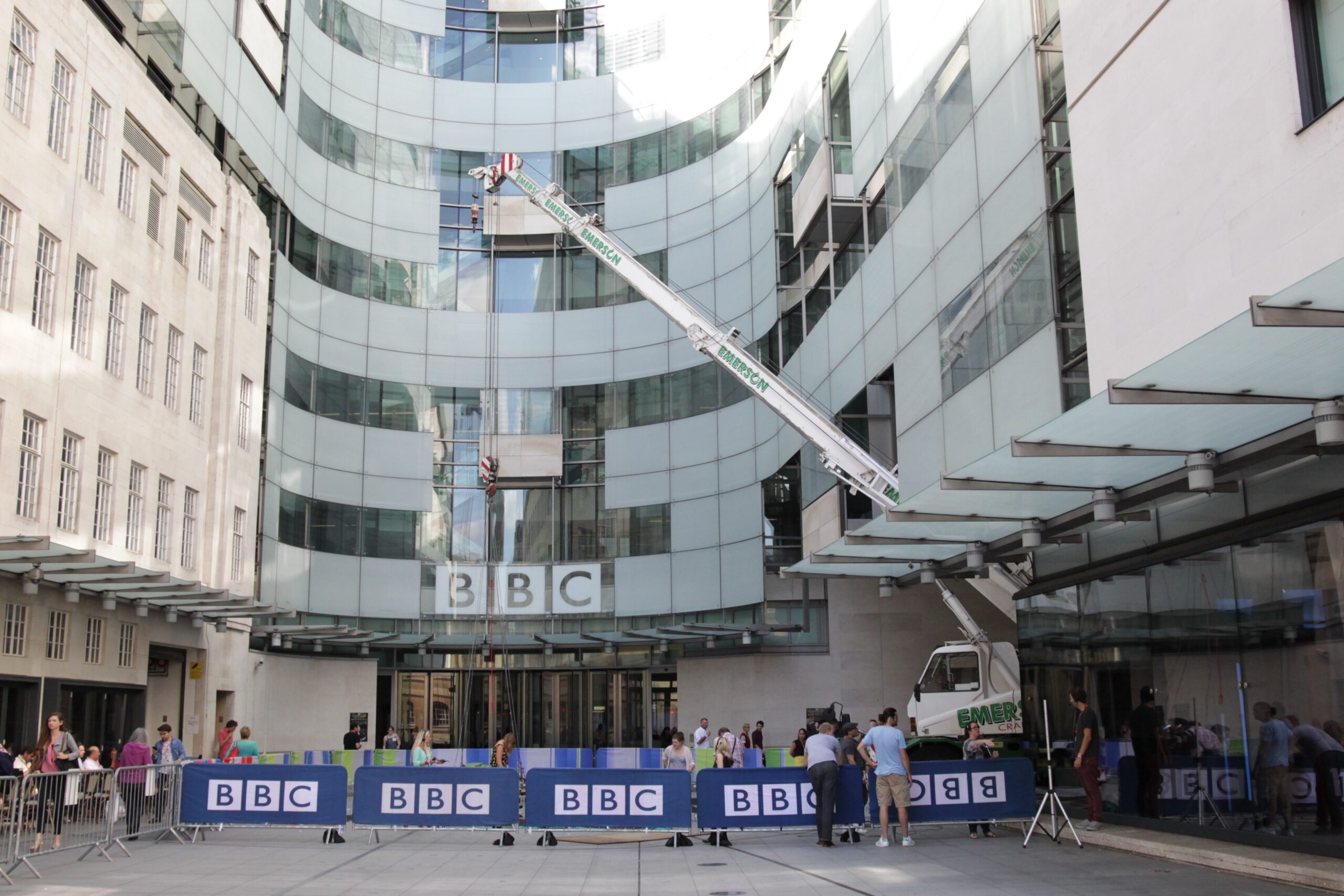 Outside shot of the BBC building