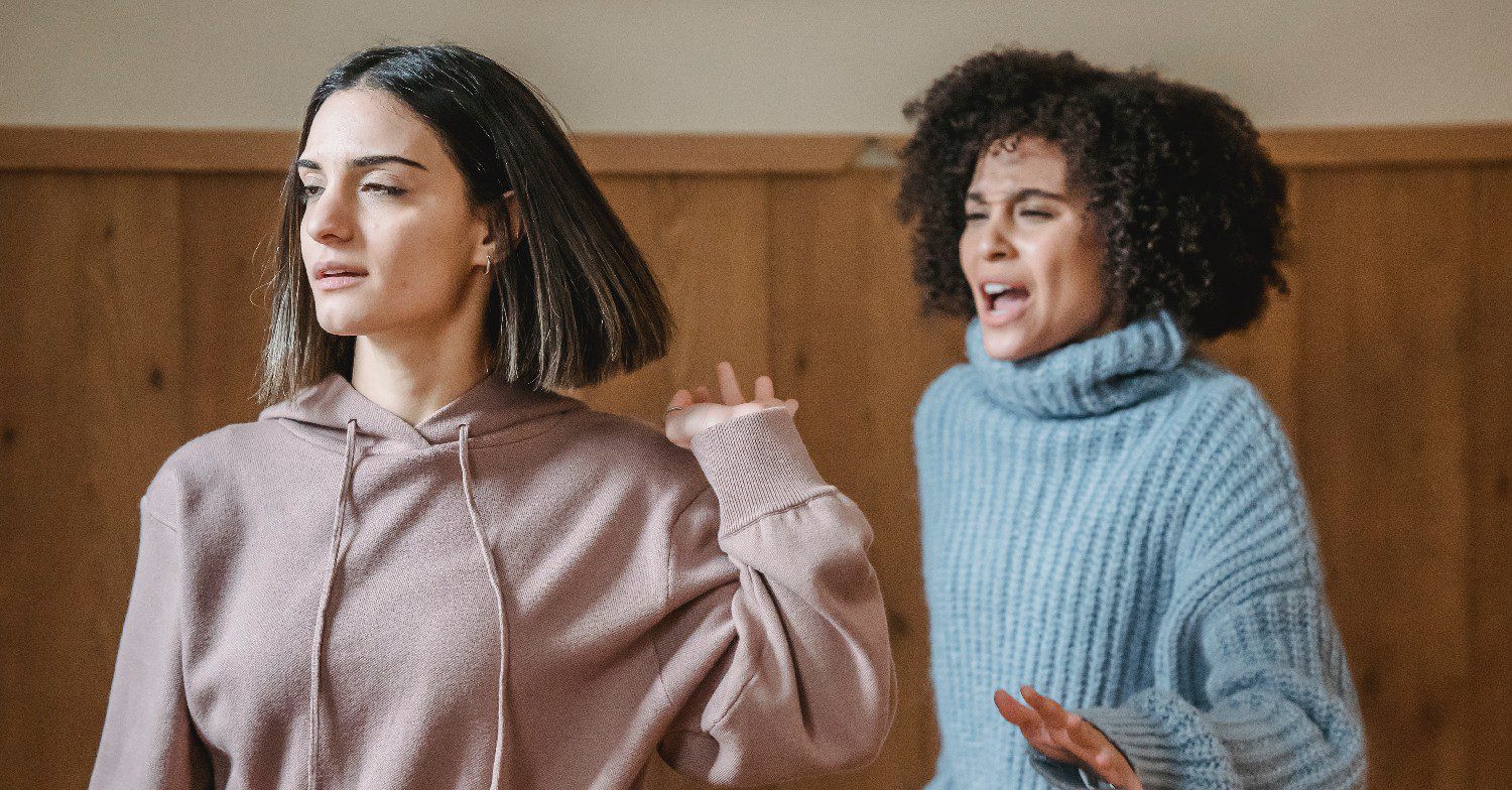 Two women arguing
