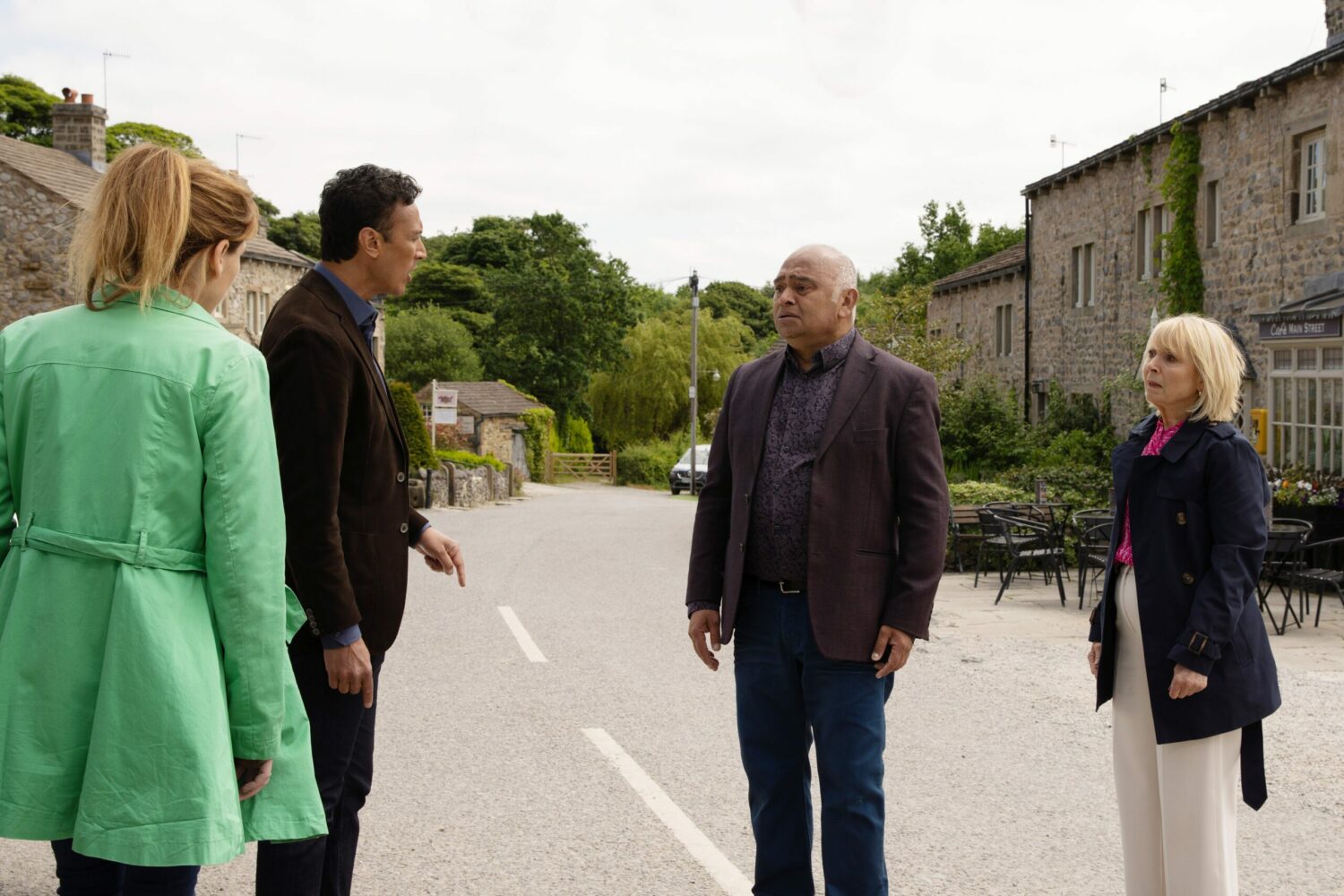 Laurel, Jai, Rishi and Georgia have a heated and hurtful discussion in the village