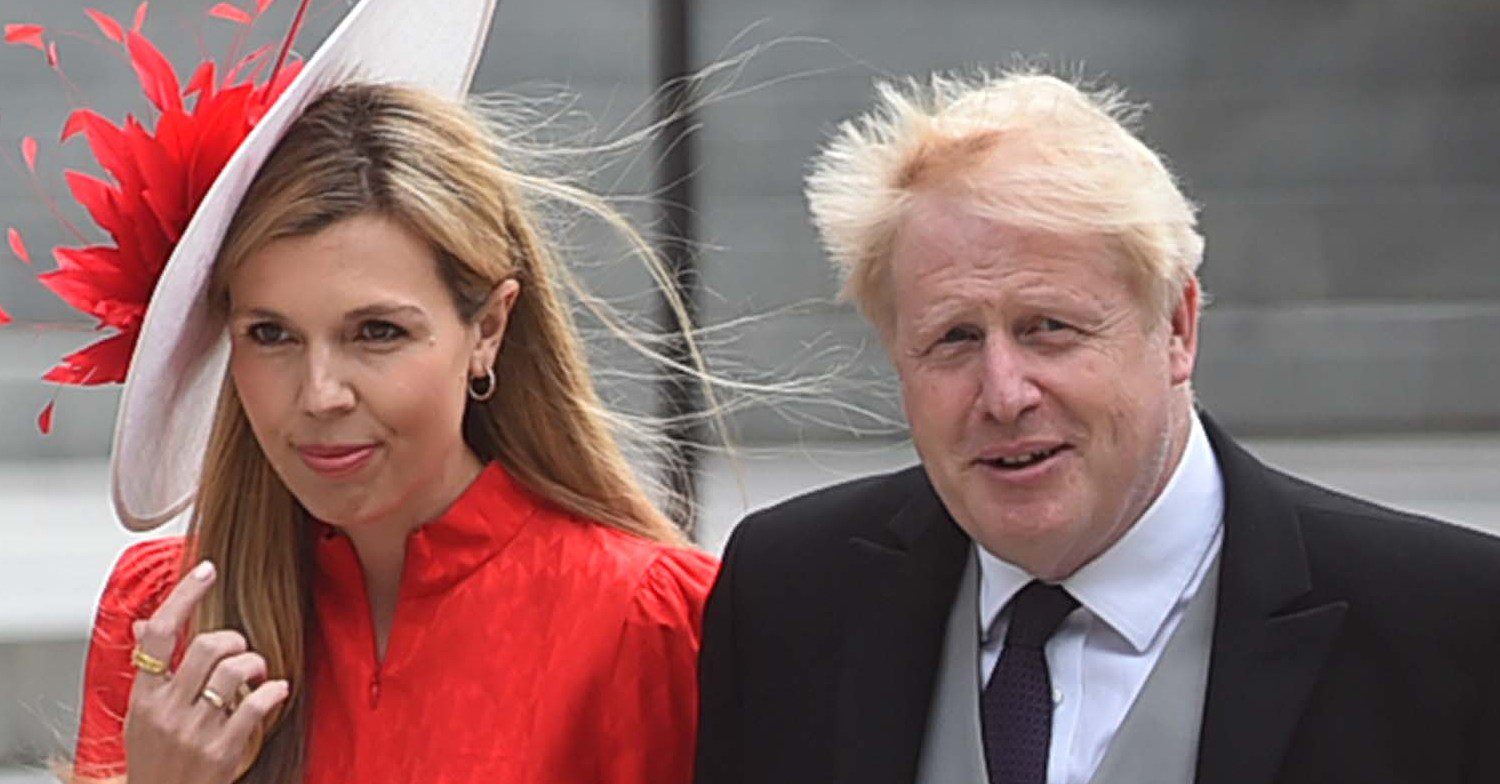 Boris Johnson and Carrie Johnson smiling