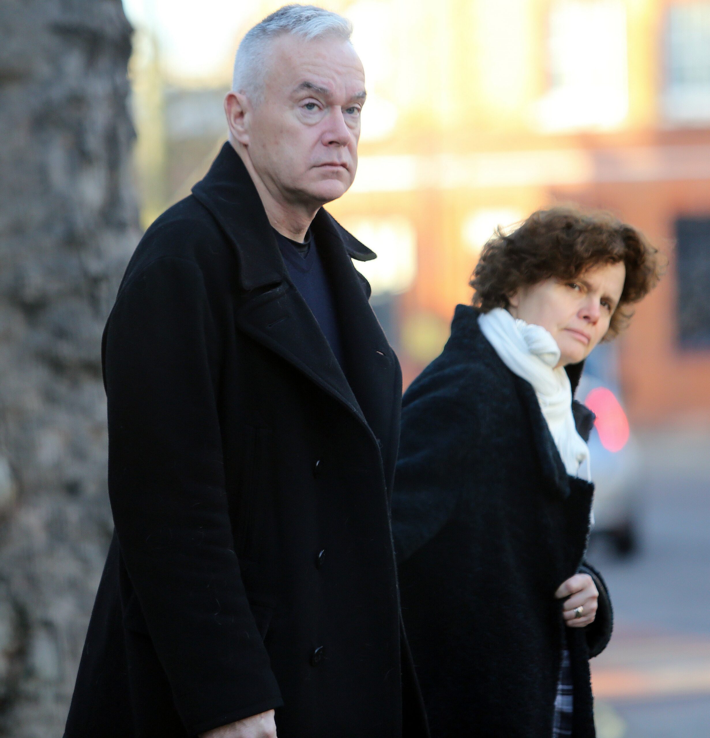 Huw Edwards and his wife Vicky on walk