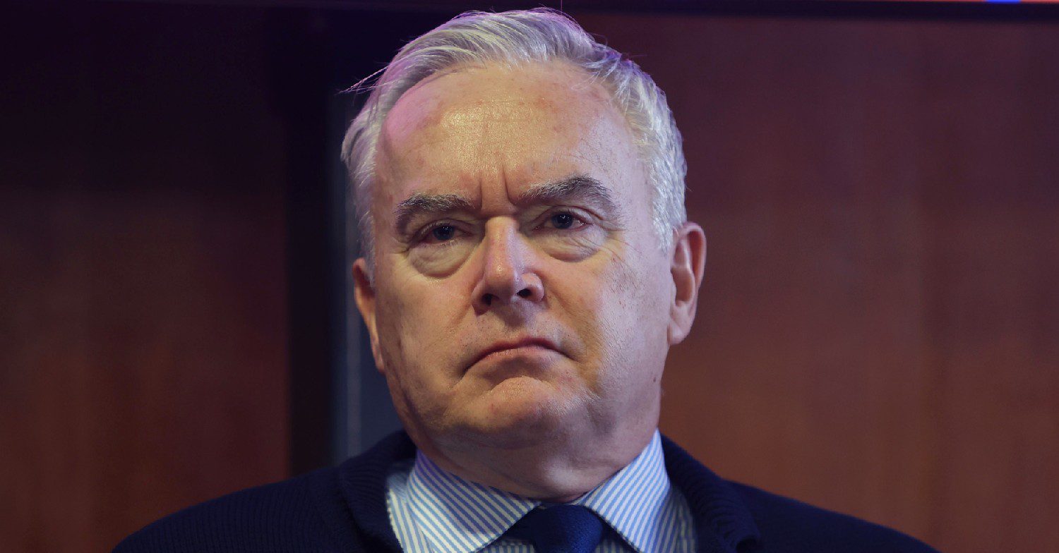 BBC presenter Huw Edwards looking glum