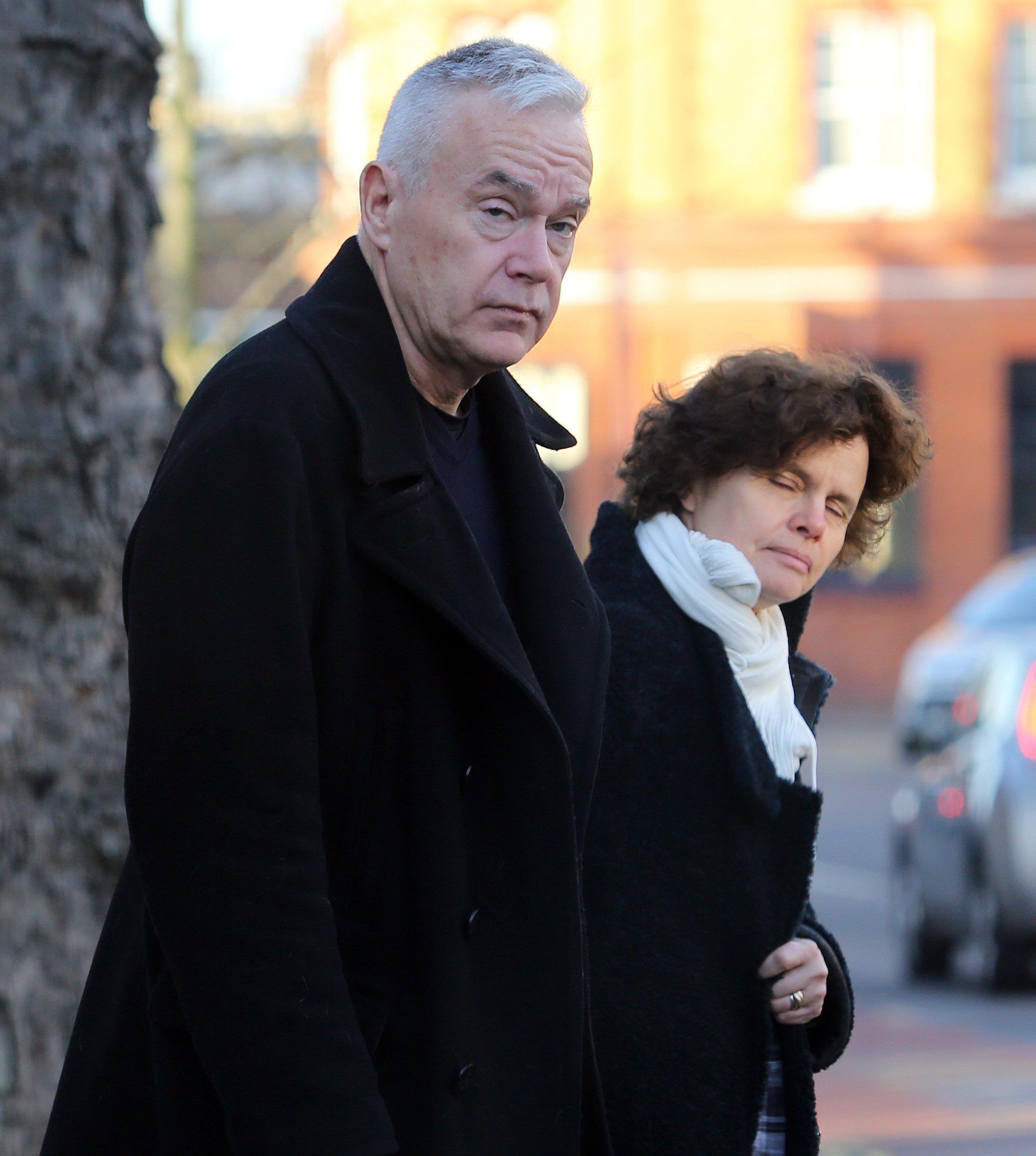 Huw Edwards and his wife on walk
