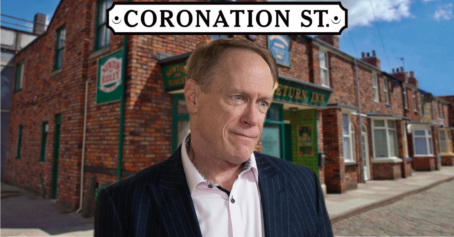 Coronation Street's Stephen, the Coronation Street logo, the background of the Rovers