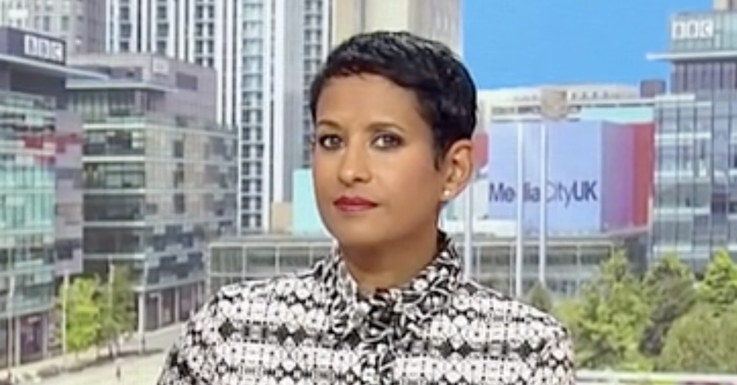 Naga Munchetty looking to the camera on BBC Breakfast