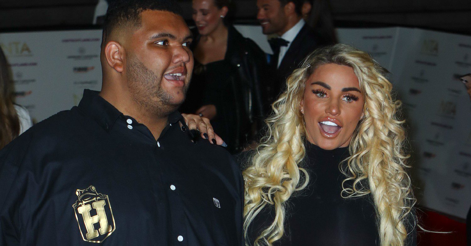 Katie Price and Harvey smiling