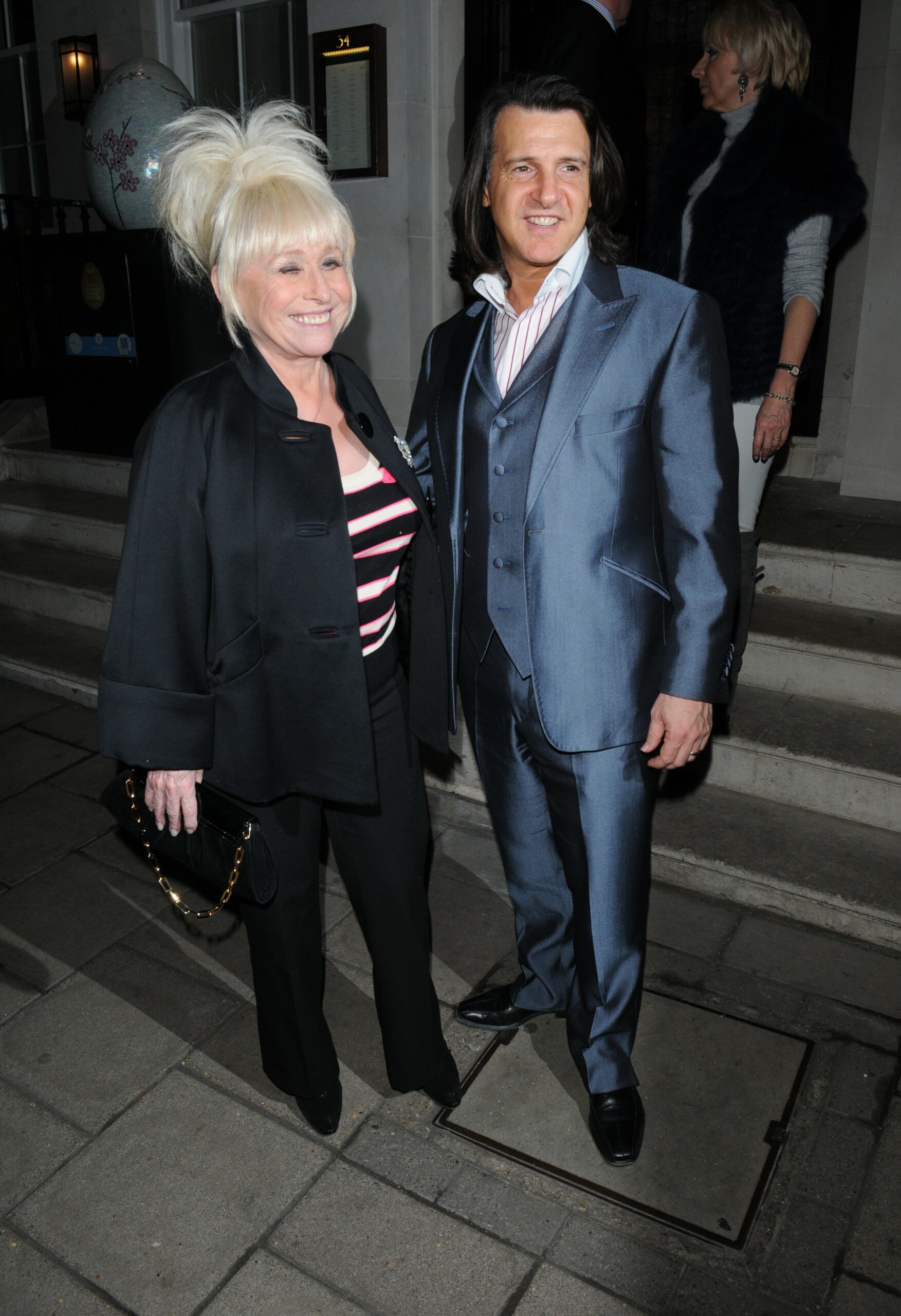 Barbara Windsor and Scott Mitchell smiling on night out