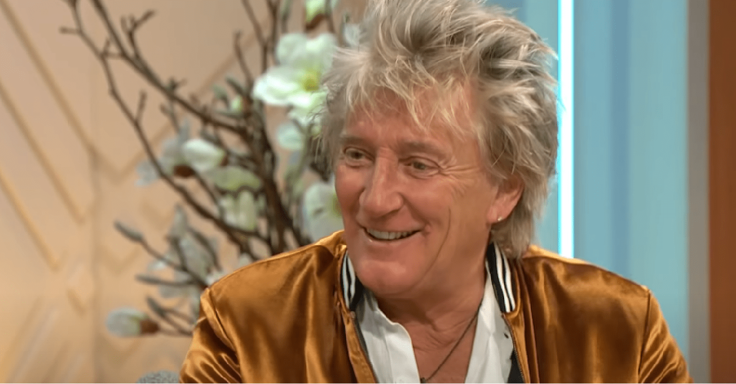 Sir Rod Stewart smiling on Lorraine