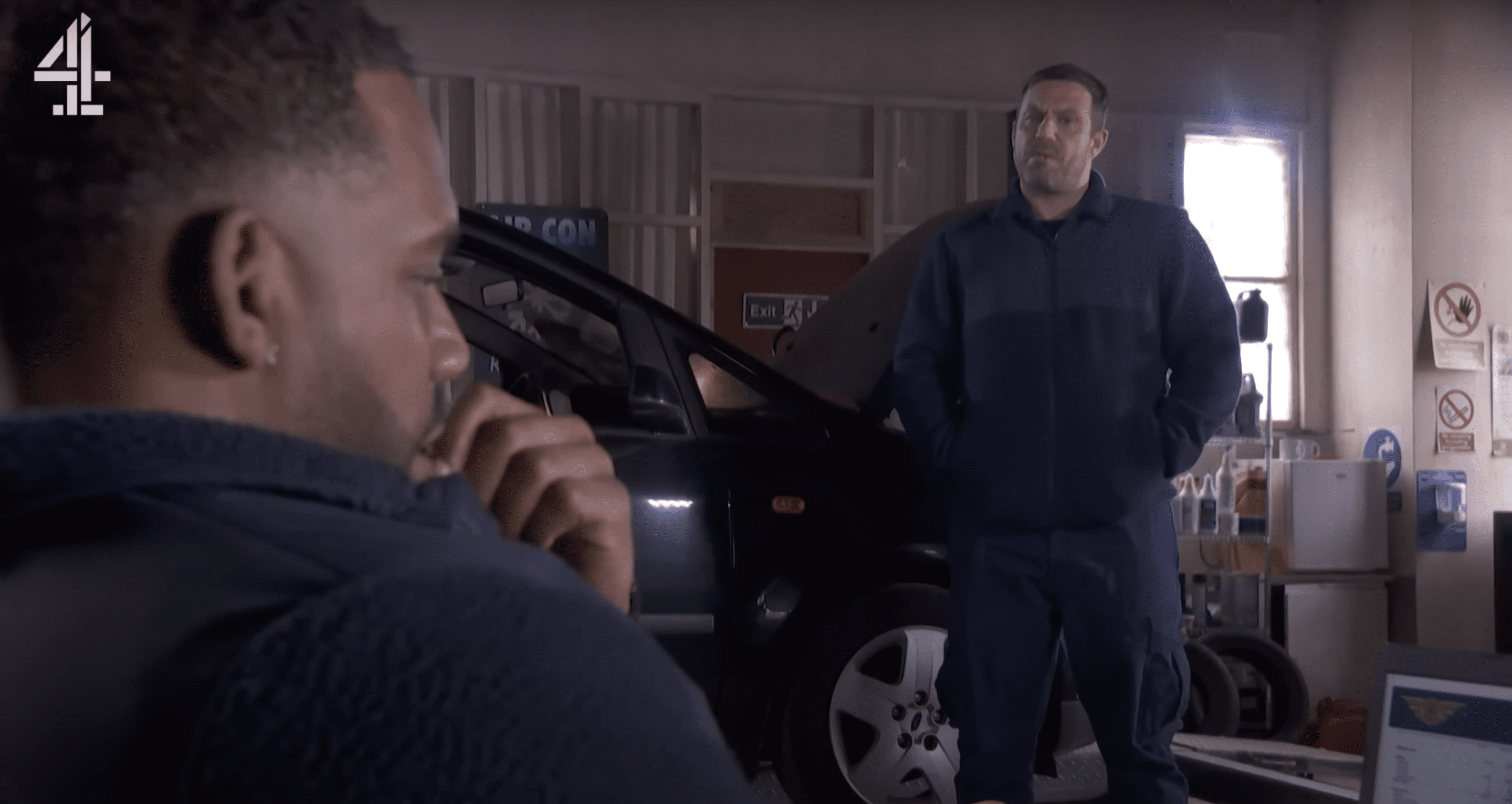 Richard Blackwood and Jamie Lomas on Hollyoaks