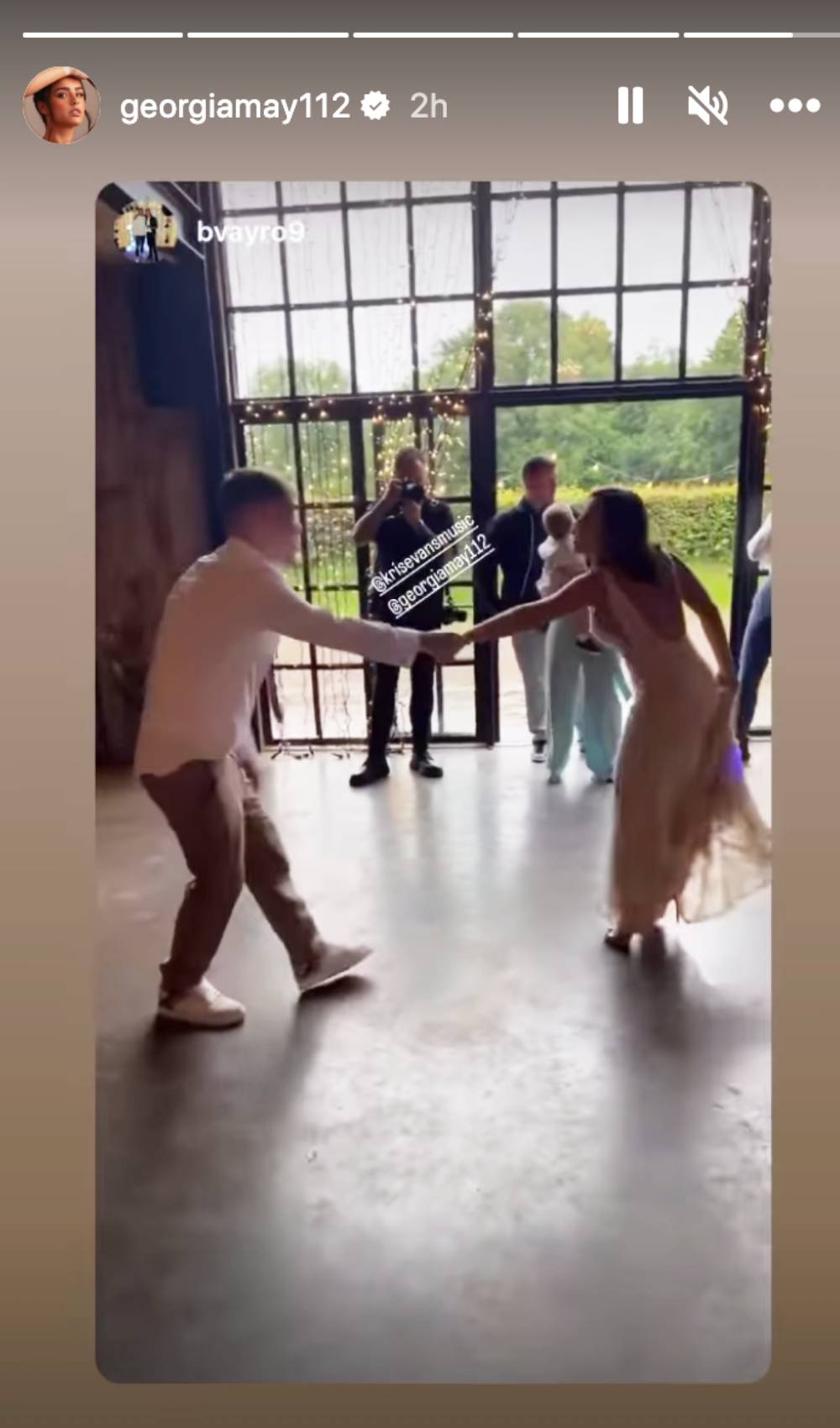 Georgia May Foote dances at her wedding 4