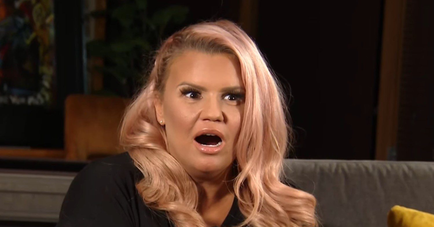 Kerry Katona looking shocked during interview