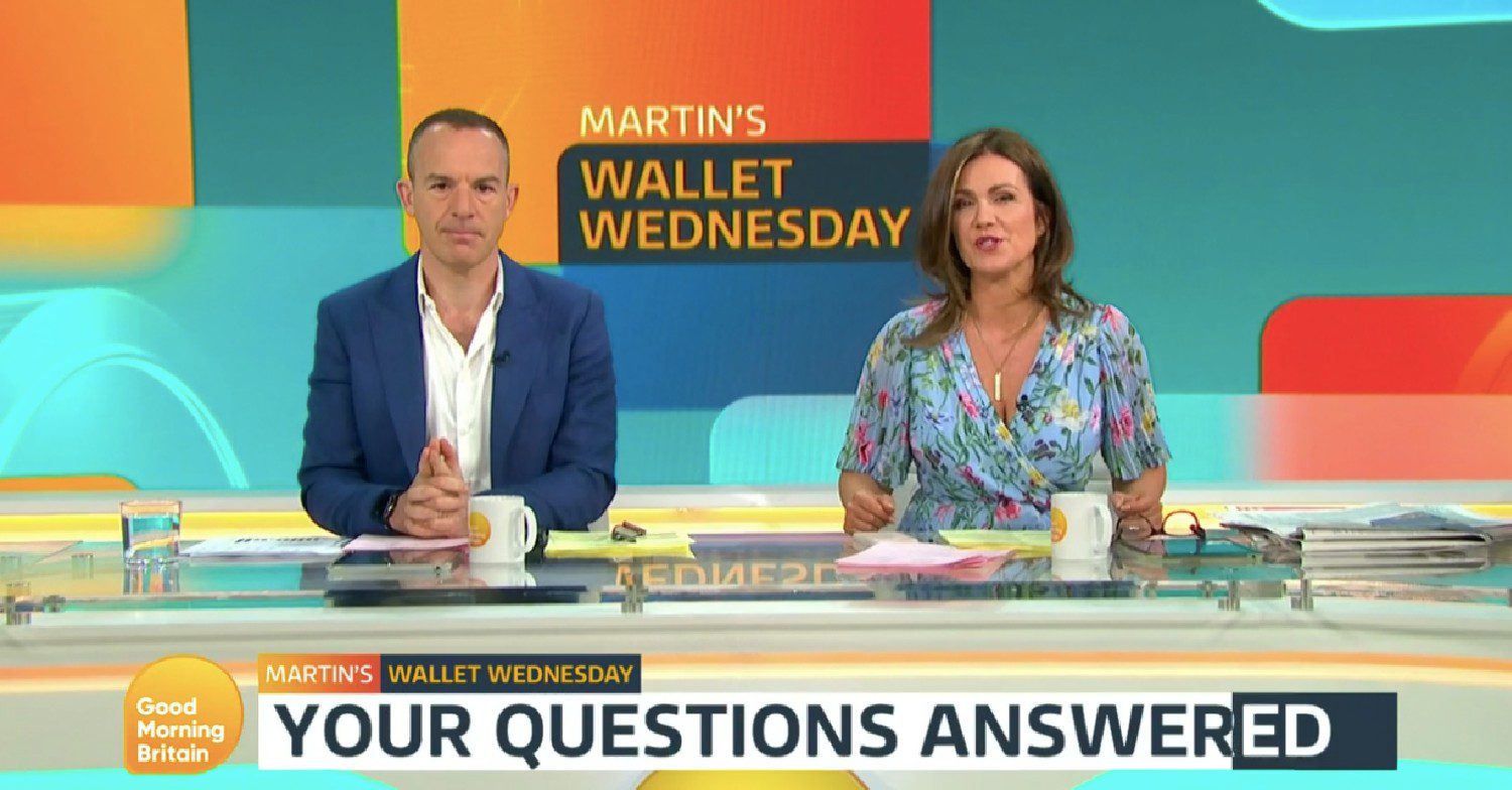 Martin Lewis and Susanna Reid on GMB today