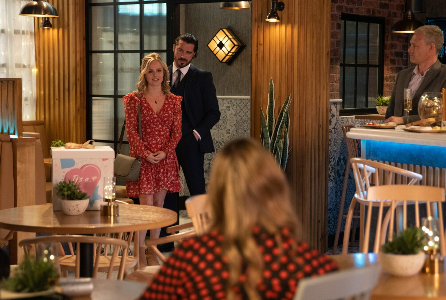 Sarah and Adam at the Bistro - Tina O'Brien and Sam Robertson