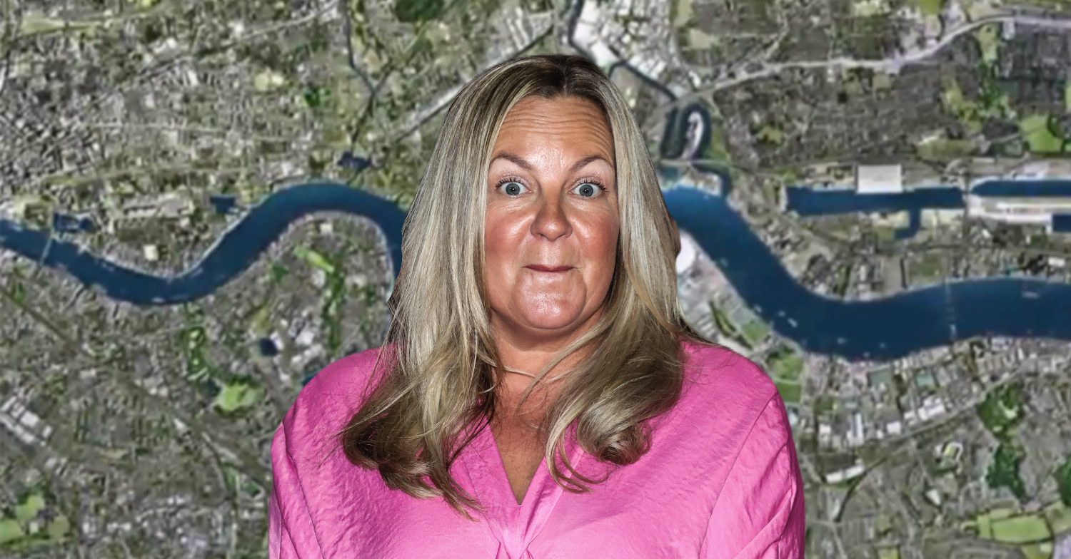 EastEnders' Lorraine Stanley and the background of the Thames